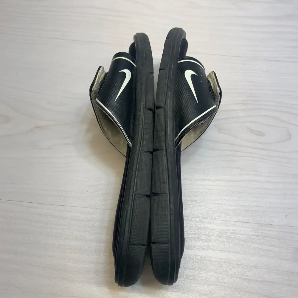 Nike 360883-011 Black Comfort Footbed Slides Slip On Women's‎ Sandals Size 8